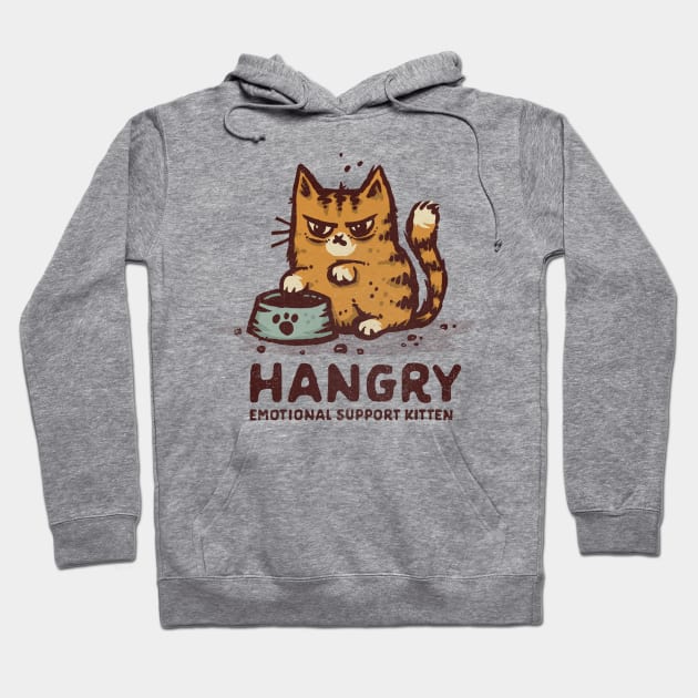 Hangry Emotional Support Kitten Hoodie by kg07_shirts